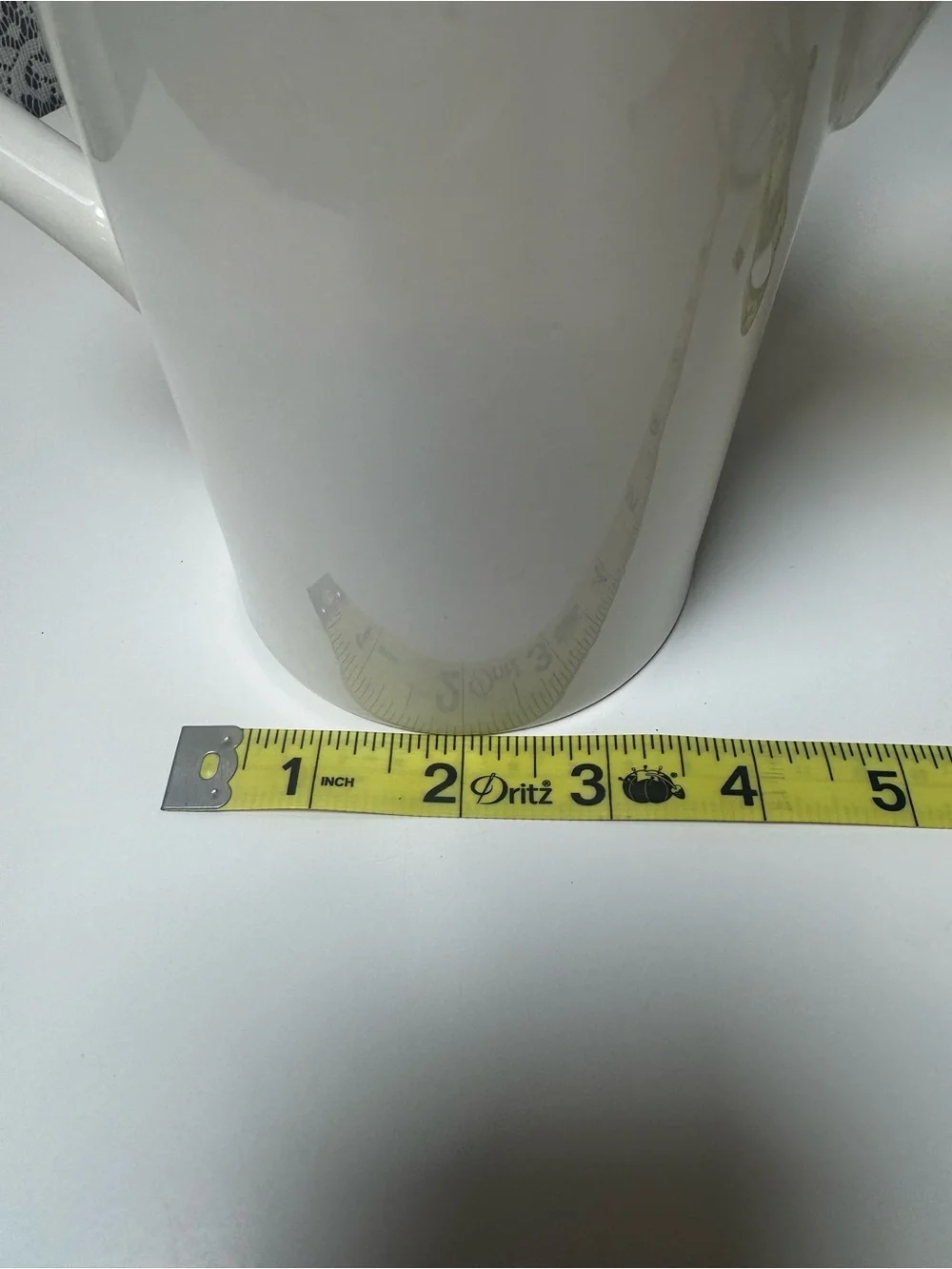 Vintage Sango White and Gold Porcelain Coffee/Tea Pot with Decorative Band
